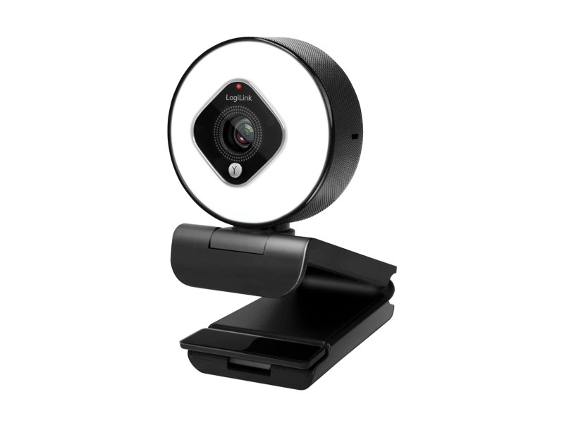 LogiLink Webcam USB Full HD à deux micros, noir