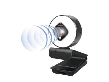 LogiLink Webcam USB Full HD à deux micros, noir