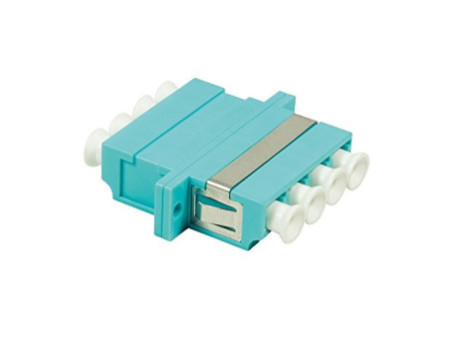 LogiLink Coupleur fibre, 2x LC-Duplex Quad, Multimode, vert