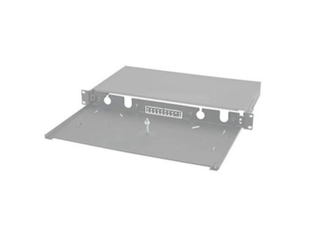 LogiLink Cassette d'épissurage 19', tiroir vide, gris clair