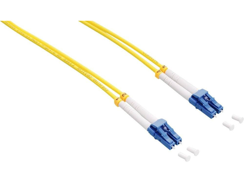 LogiLink Câble patch fibre optique, 2x Duplex LC, OS2, 0,5 m