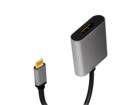 LogiLink Câble adaptateur USB-C - Displayport, noir/gris