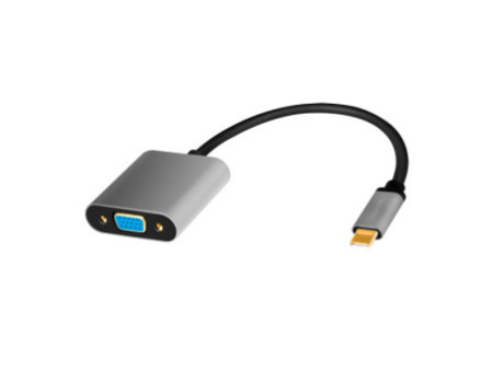 LogiLink Câble adaptateur USB-C - VGA, 0,15 m, noir/gris