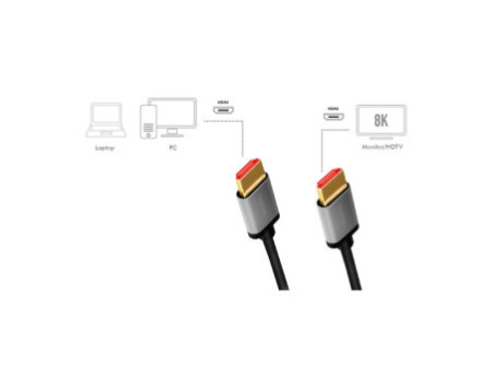 LogiLink Câble HDMI 2.1, fiche mâle A - mâle A, 3,0 m