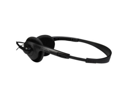 LogiLink Casque stéréo, avec microphone, noir