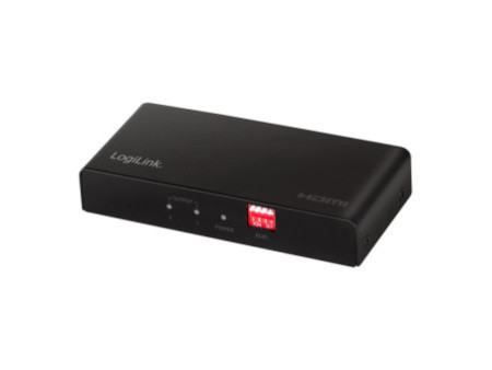 LogiLink Distributeur HDMI 4K/60 Hz Downscaler, 2 ports,noir