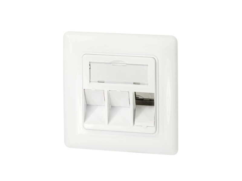 LogiLink Boîtier d'encastrement pour module keystone, blanc