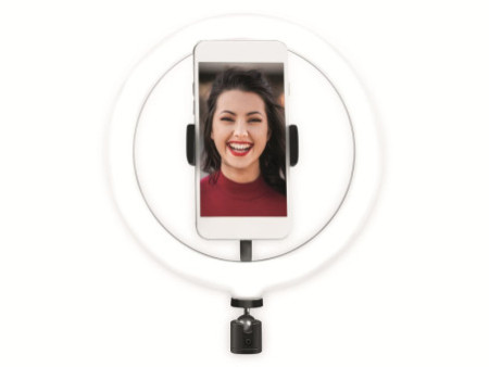 LogiLink Ring light pour smartphone, diamètre: 200 mm