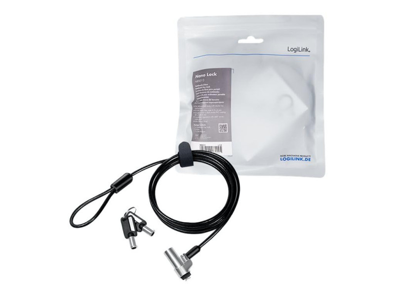 LogiLink Antivol Nano Slot pour ordinateur portable, 2 clés