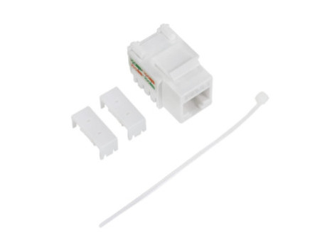LogiLink Embase Keystone Cat.6, Classe E, non blindé, blanc