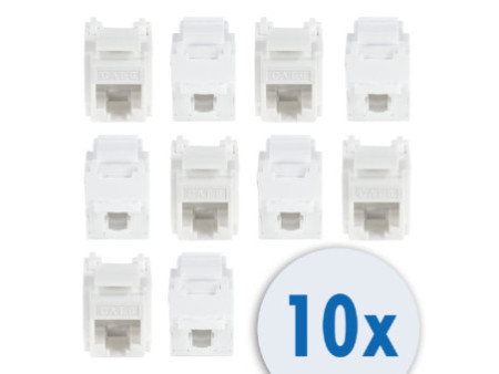 LogiLink Embase Keystone Cat.6, Classe E, non blindé, blanc