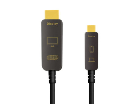 LogiLink Câble de fibre optique hybride USB-C AOC, 15 m