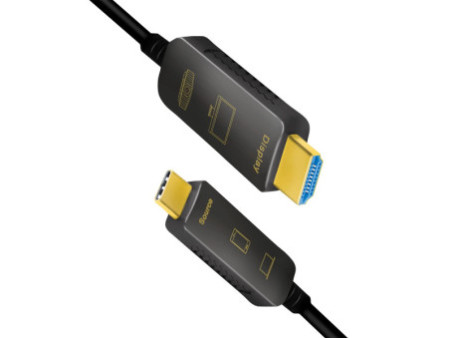 LogiLink Câble de fibre optique hybride USB-C AOC, 15 m