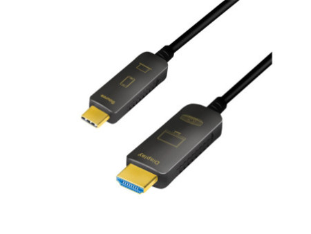 LogiLink Câble de fibre optique hybride USB-C AOC, 20 m