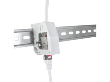 LogiLink Adaptateur pour rail DIN,1 module Keystone, gris