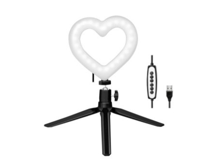 LogiLink Trépied LED avec coeur avec contrôle de l'éclairage