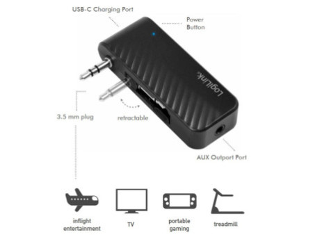 LogiLink Emetteur audio Bluetooth 5.1, noir