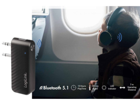LogiLink Emetteur audio Bluetooth 5.1, noir