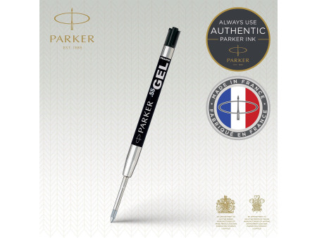 PARKER Recharge QUINK gel, tracé: F, blister de 1, noir