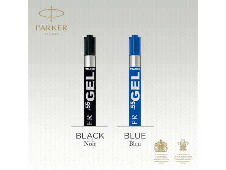 PARKER Recharge QUINK gel, tracé: F, blister de 1, noir
