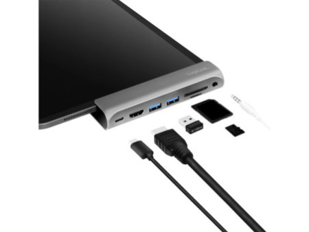 LogiLink Station d'accueil USB 3.2 (Gen 1), USB-C, 7 ports