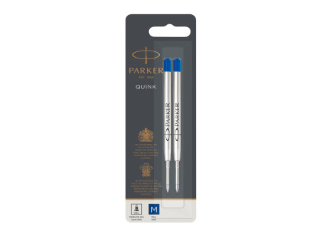 PARKER Recharge QUINK gel, tracé: M, blister de 2, bleu