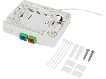 LogiLink Boîte d'épissure FTTH, 2x SC/APC, câble 20 m, blanc