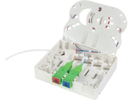LogiLink Boîte d'épissure FTTH, 2x SC/APC, câble 30 m, blanc