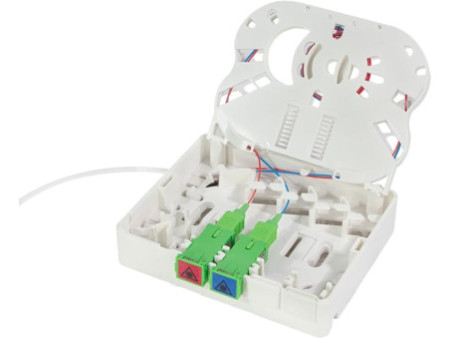LogiLink Boîte d'épissure FTTH, 2x SC/APC, câble 40 m, blanc