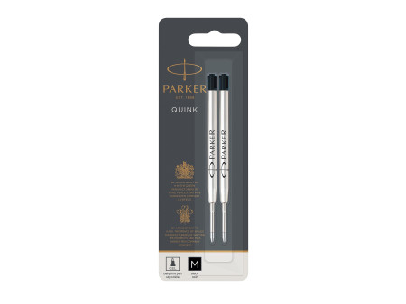 PARKER Recharge QUINK gel, tracé: M, blister de 2, noir