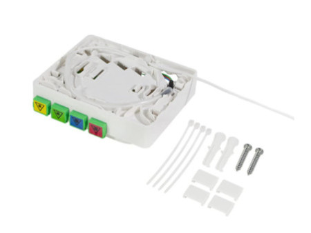 LogiLink Boîte d'épissure FTTH, 4x SC/APC, câble 20 m, blanc