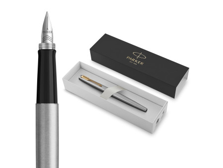 PARKER Stylo plume JOTTER Acier G.T., or