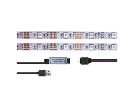 LogiLink Ruban LED RVB avec télécommande, autocollant, 3 m