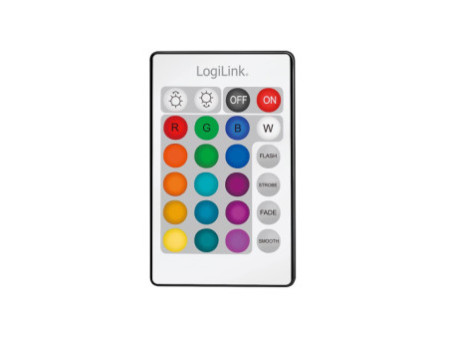 LogiLink Ruban LED RVB avec télécommande, autocollant, 3 m