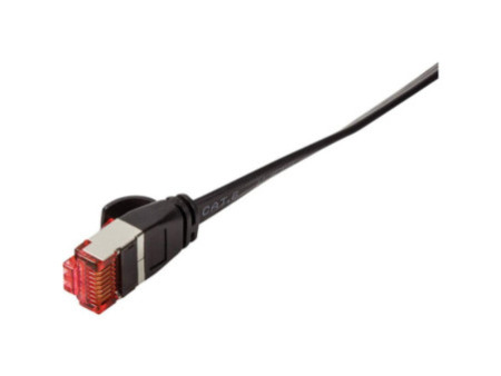 LogiLink Câble patch plat U/FTP, Cat.6A, 0,25 m, noir