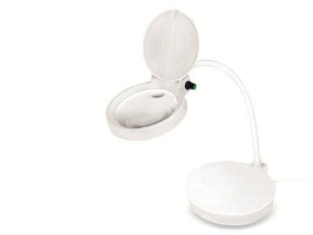 LogiLink Lampe loupe à LED, à 2 lentilles, dimmable, blanc