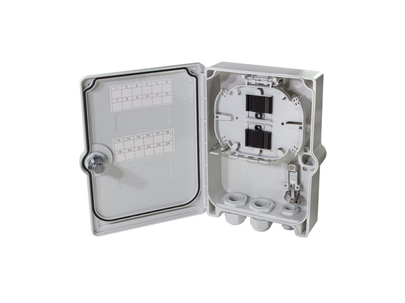 LogiLink Boîte d'épissure FTTH/FTTB, pour 24 fibres max.