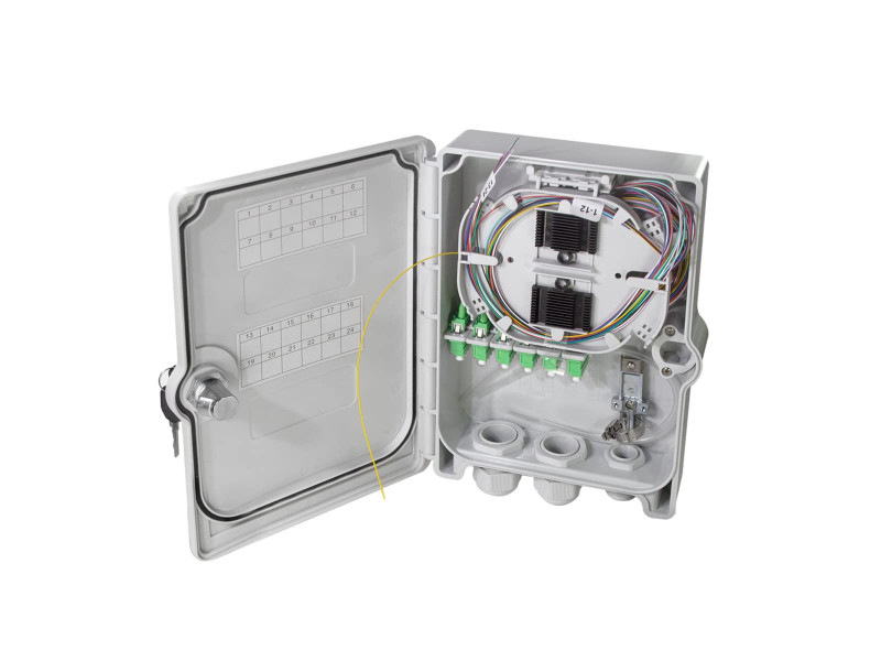 LogiLink Boîte d'épissure FTTH/FTTB, 24x LC/APC, équipée