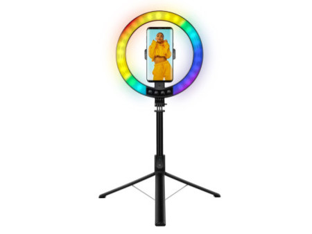 LogiLink Anneau lumineux pour smartphone avec trépied/perche