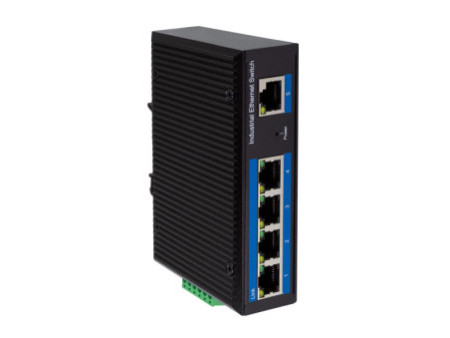 LogiLink Switch industriel Gigabit Ethernet PoE, 5 ports