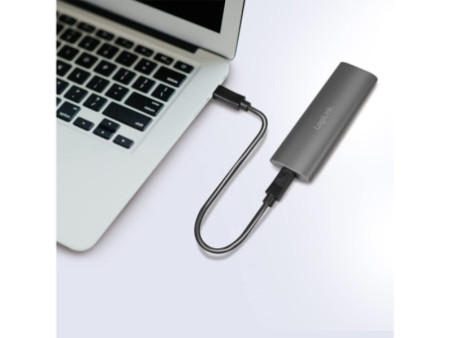 LogiLink Boîtier externe pour SSD M.2 NVMe PCIe & SATA, USB
