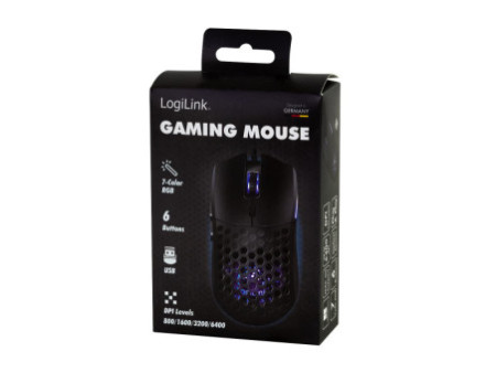 LogiLink Souris optique Gaming, avec fil, noir