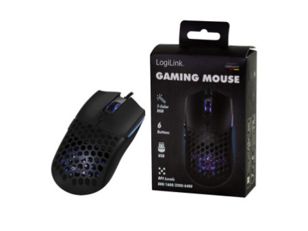 LogiLink Souris optique Gaming, avec fil, noir