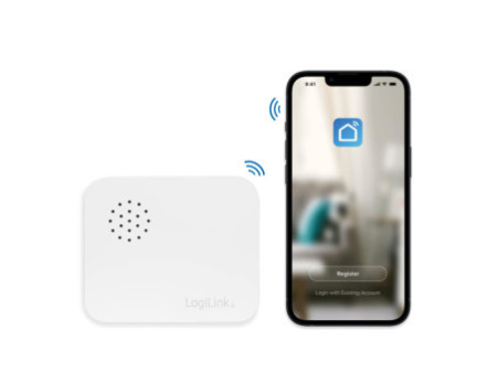 LogiLink Détecteur de vibration Smart Wi-Fi, blanc