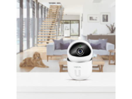 LogiLink Caméra IP Smart Wi-Fi, compatible Tuya, blanc