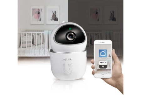 LogiLink Caméra IP Smart Wi-Fi, compatible Tuya, blanc