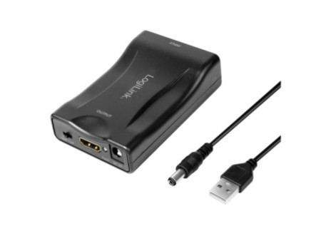 LogiLink Convertisseur vidéo Scart - HDMI, noir