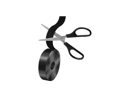 LogiLink Ruban auto-agrippant, set de 2, 25 mm x 5 m, noir