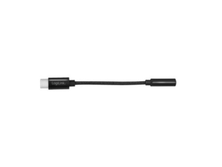 LogiLink Câble adaptateur USB-C - jack, 130 mm, noir