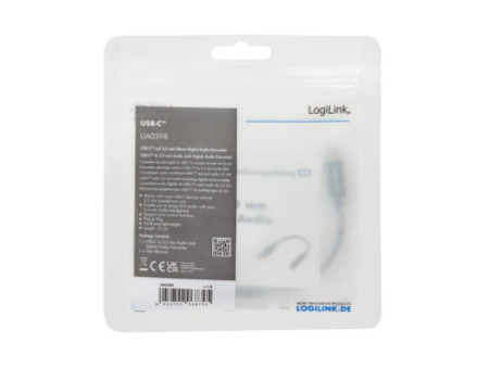 LogiLink Câble adaptateur USB-C - jack, 130 mm, noir